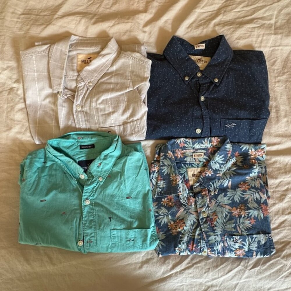 Mens Button Down Short Sleeve Shirts